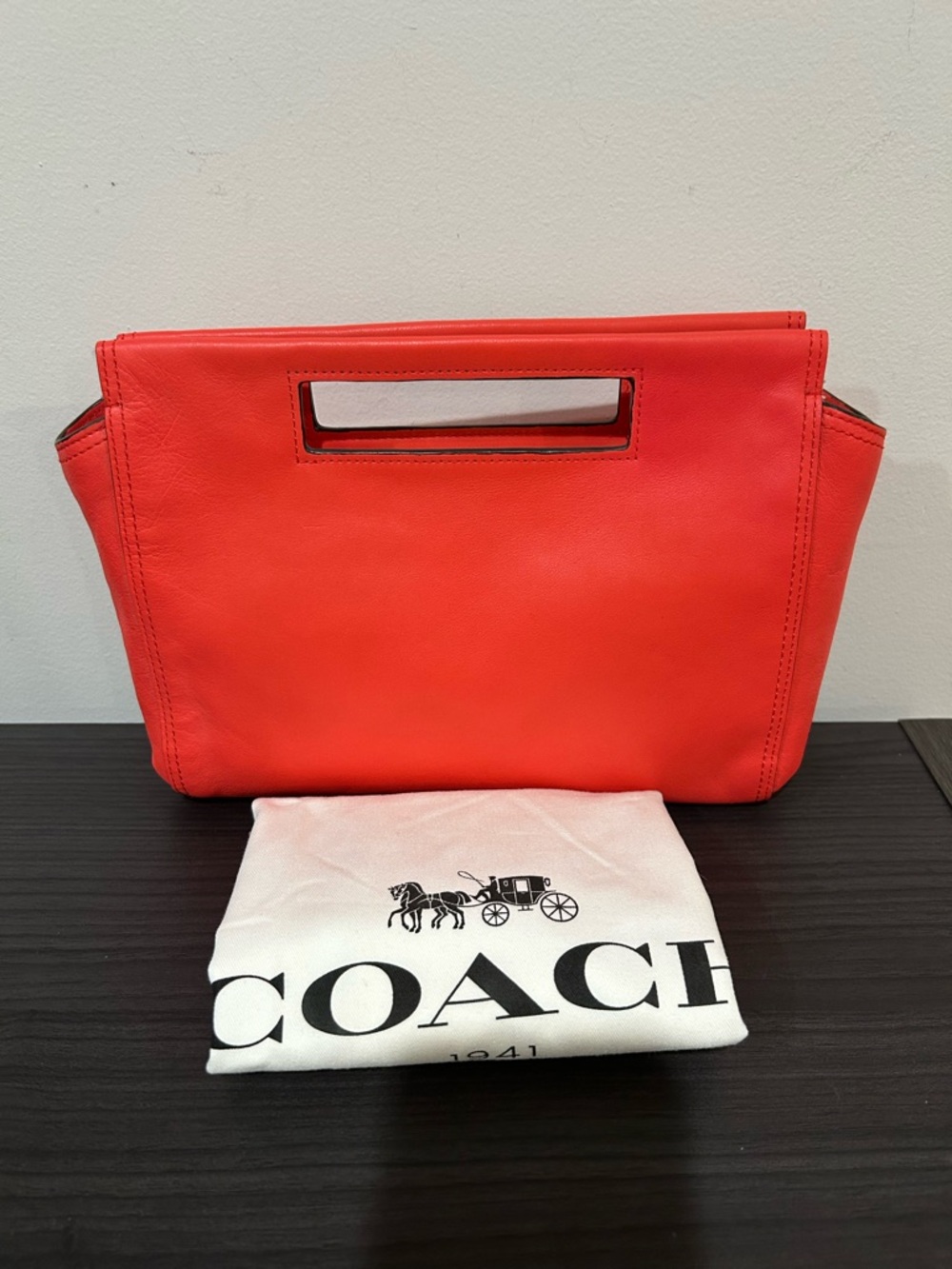 Coach Legacy Leather Red Basket Bag with Dust Bag EUC - Picture 3 of 9